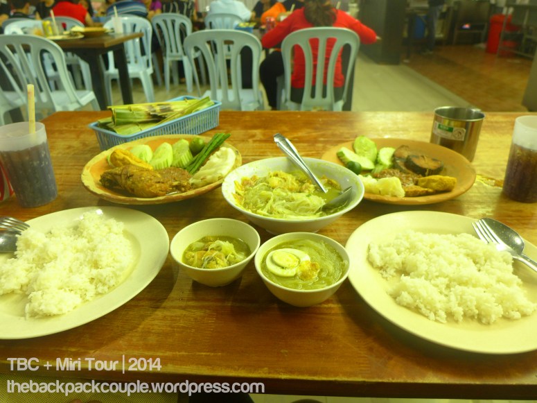 Lalapang sotong, lalapan ayam and soto for dinner!